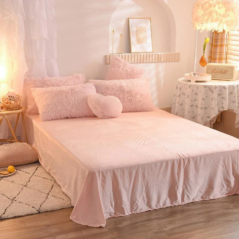 Dreamy Winter Mink Fleece Bedsheet Set -  - #tag1#