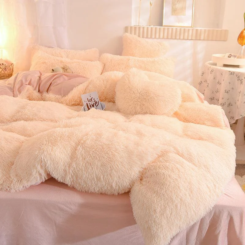 Dreamy Winter Mink Fleece Bedsheet Set -  - #tag1#