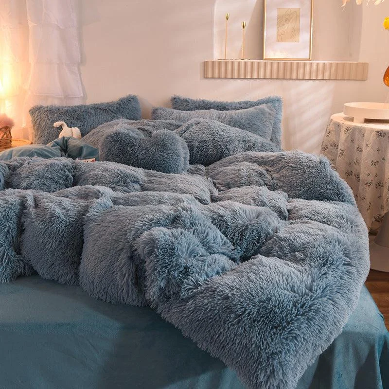 Dreamy Winter Mink Fleece Bedsheet Set -  - #tag1#
