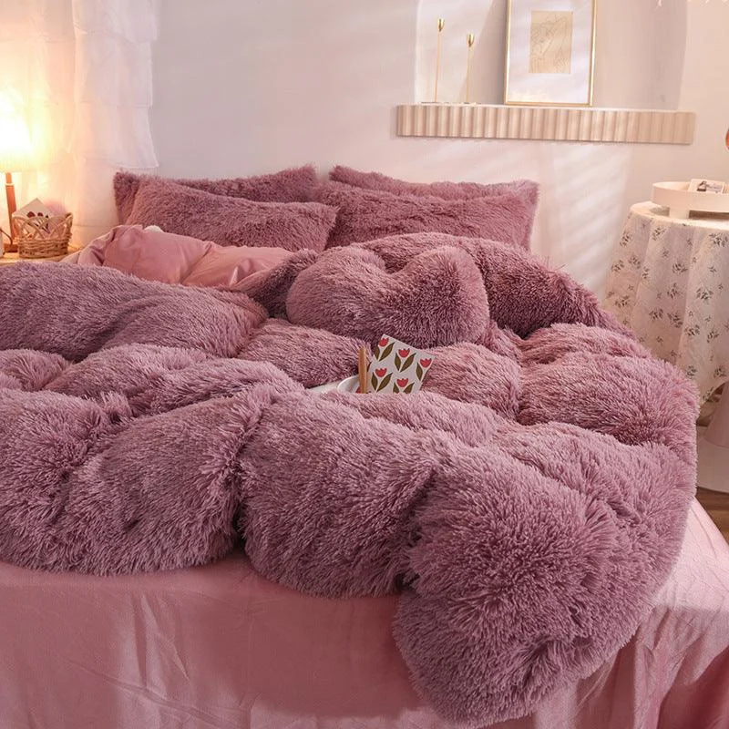 Dreamy Winter Mink Fleece Bedsheet Set -  - #tag1#