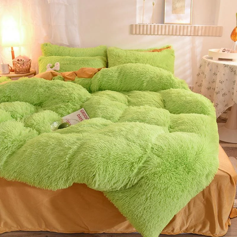 Dreamy Winter Mink Fleece Bedsheet Set -  - #tag1#