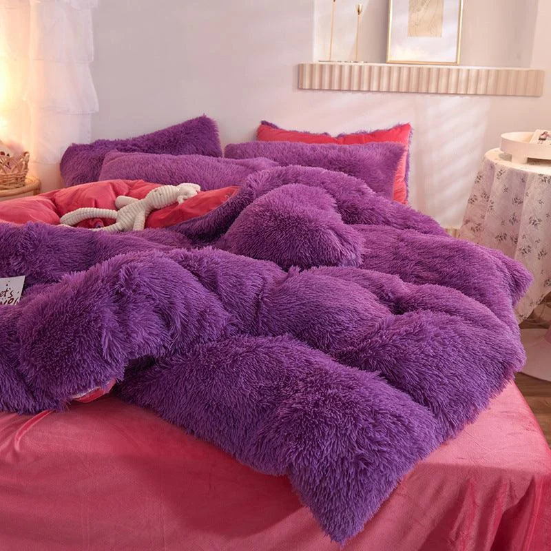 Dreamy Winter Mink Fleece Bedsheet Set -  - #tag1#