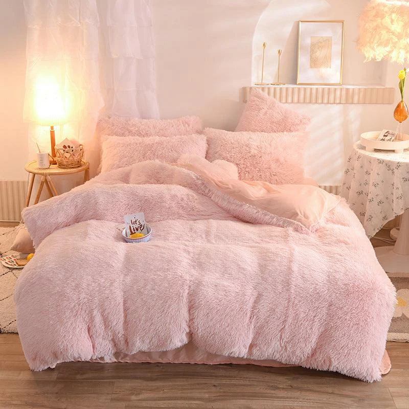 Dreamy Winter Mink Fleece Bedsheet Set -  - #tag1#