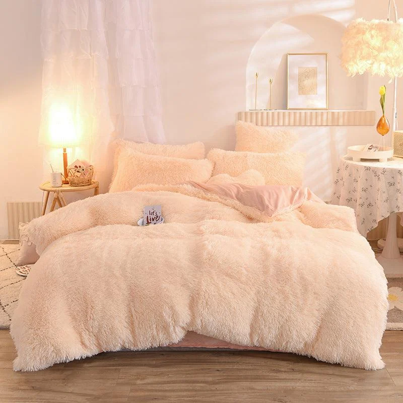 Dreamy Winter Mink Fleece Bedsheet Set -  - #tag1#