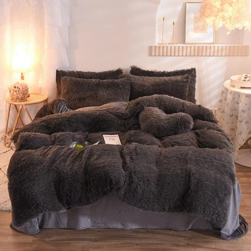 Dreamy Winter Mink Fleece Bedsheet Set -  - #tag1#