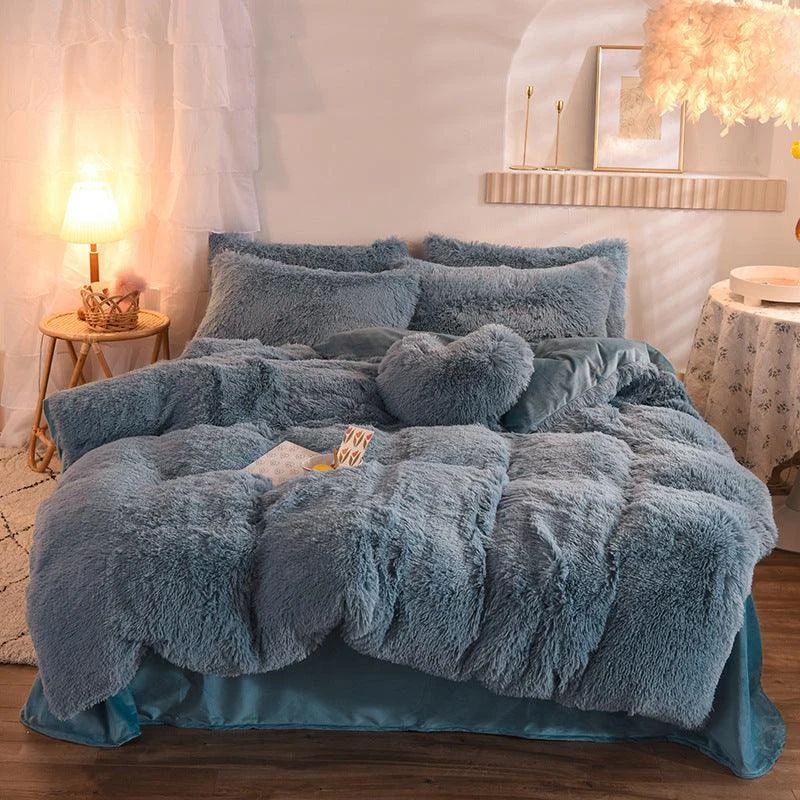 Dreamy Winter Mink Fleece Bedsheet Set -  - #tag1#