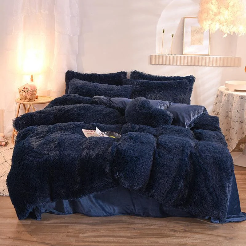 Dreamy Winter Mink Fleece Bedsheet Set -  - #tag1#