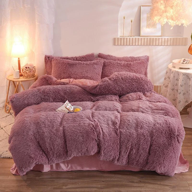 Dreamy Winter Mink Fleece Bedsheet Set -  - #tag1#
