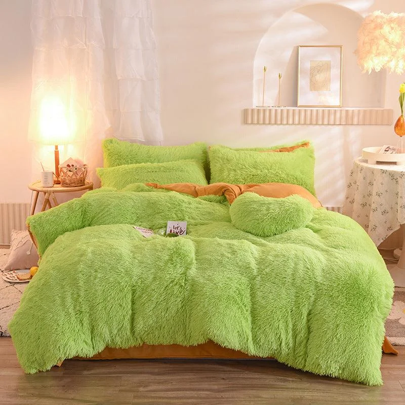 Dreamy Winter Mink Fleece Bedsheet Set -  - #tag1#