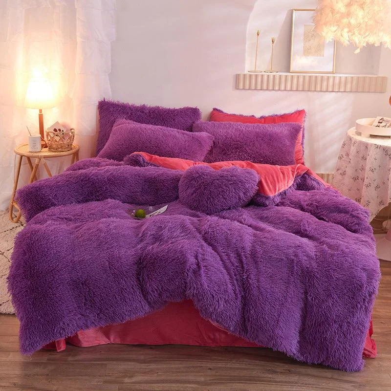 Dreamy Winter Mink Fleece Bedsheet Set -  - #tag1#