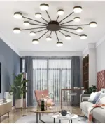 Drexel Irregular Spoke Round Ceiling Light tag1