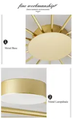 Drexel Irregular Spoke Round Ceiling Light tag1