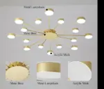 Drexel Irregular Spoke Round Ceiling Light tag1