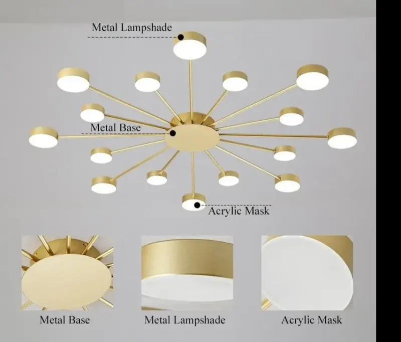Drexel Irregular Spoke Round Ceiling Light tag1
