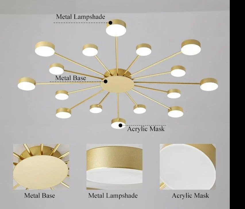 Drexel - Irregular Spoke Round Ceiling Light -  - #tag1#