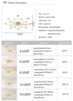 Drexel Irregular Spoke Round Ceiling Light tag1