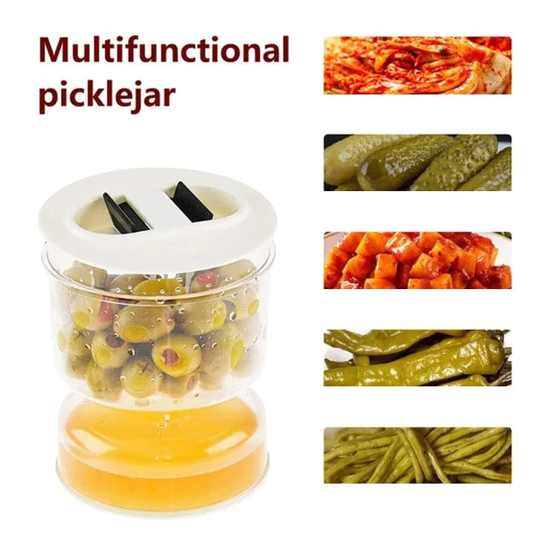 Dry and Wet Dispenser Pickles Jar with Strainer Flip -  - #tag1#