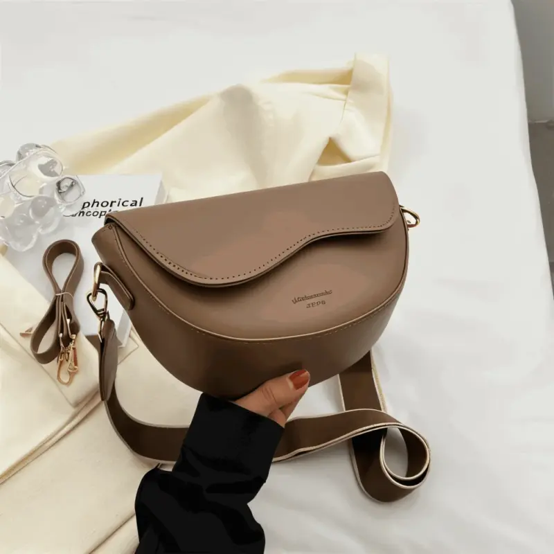 DualLock Crossbody Bag Fashionable Leather Bag for Women tag1
