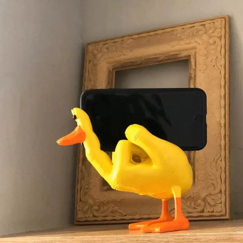 Duck Figurine Funny Middle Finger Resin Artwork tag1