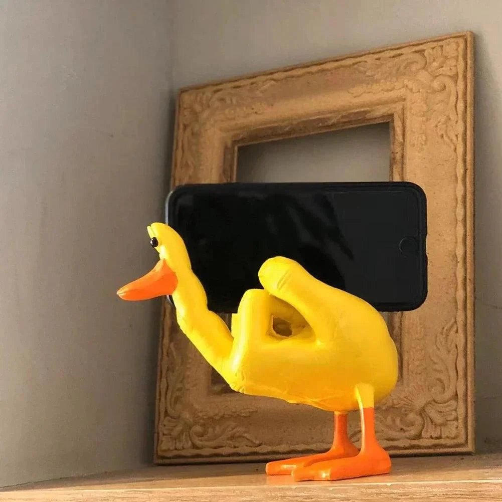 Duck Figurine - Funny - Middle Finger - Resin Artwork -  - #tag1#