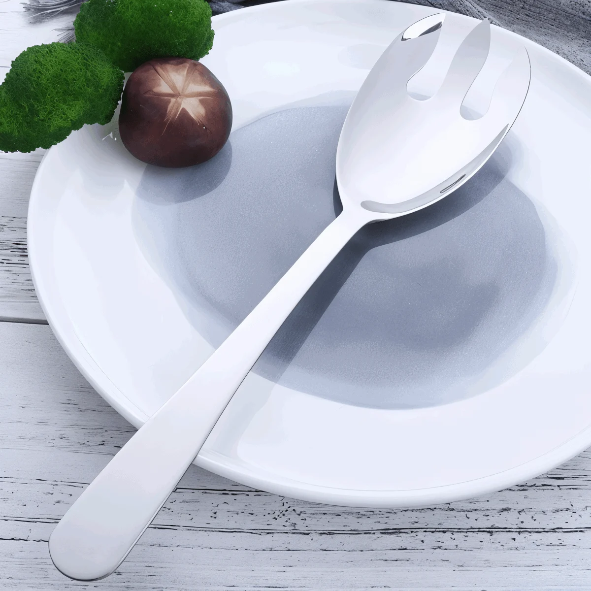 Duo-Serving Cutlery - Premium 2-piece. Stainless Steel Salad Fork & Spoon Set - Cutlery -  - #tag1#