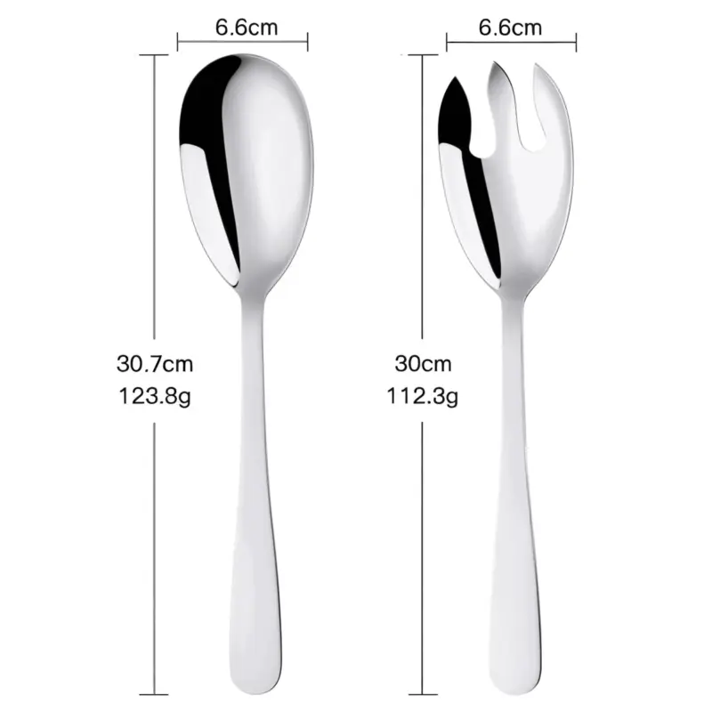 Duo Serving Cutlery Premium 2 piece. Stainless Steel Salad Fork Spoon Set Cutlery tag1