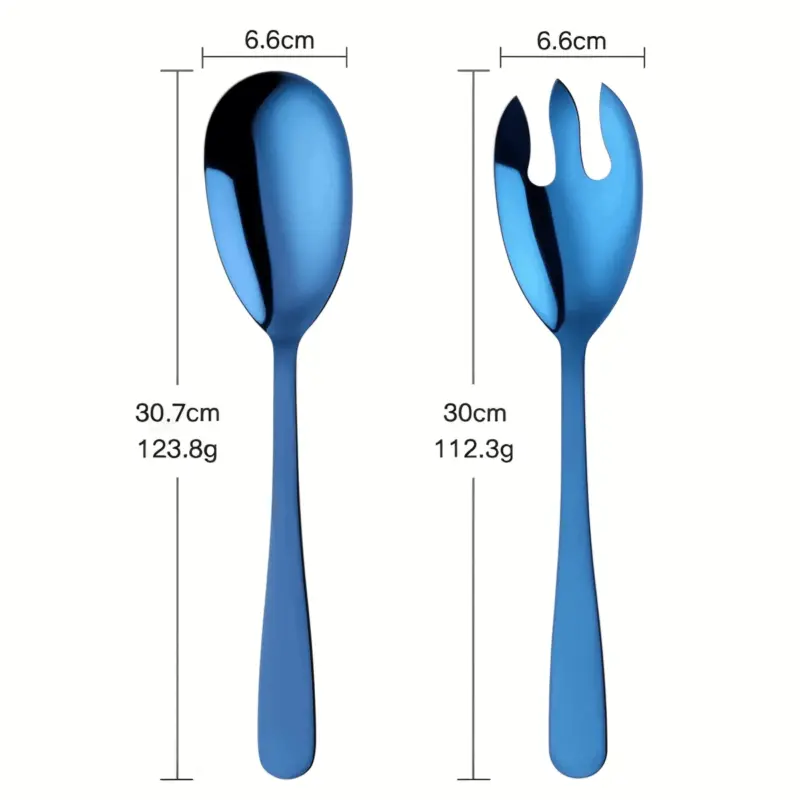 Duo Serving Cutlery Premium 2 piece. Stainless Steel Salad Fork Spoon Set Cutlery tag1