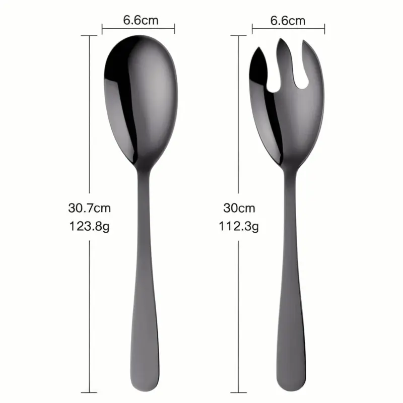 Duo Serving Cutlery Premium 2 piece. Stainless Steel Salad Fork Spoon Set Cutlery tag1