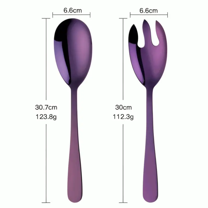 Duo Serving Cutlery Premium 2 piece. Stainless Steel Salad Fork Spoon Set Cutlery tag1