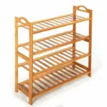 Durable 4 Tiers Space Saving Storage Organizer Free Standing Shoes Tower Rack