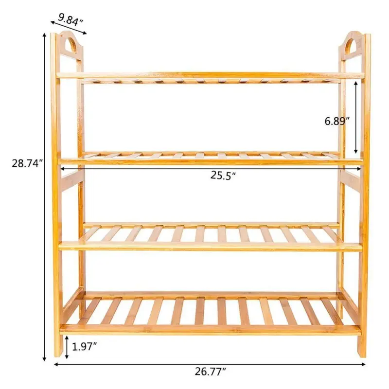 Durable 4 Tiers Space Saving Storage Organizer Free Standing Shoes Tower Rack 078af57f 7486 4a1b b7f5 53239eb03610