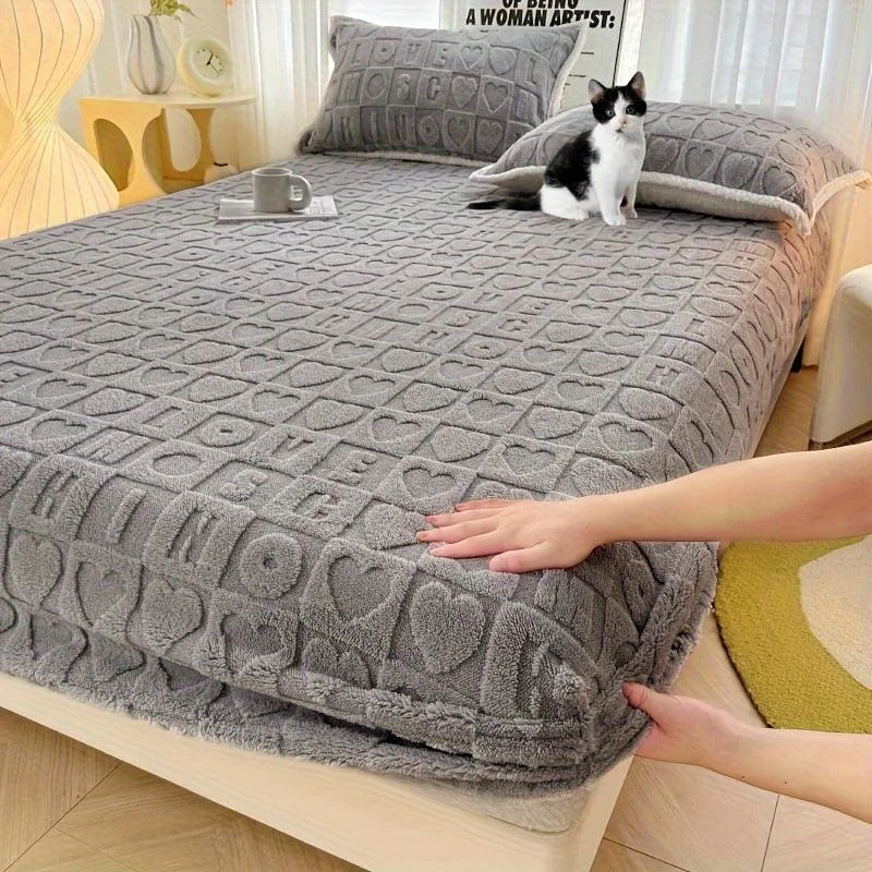 Dustproof Breathable Fitted Sheet, Soft Comfortable Bedding Mattress Protector Cover -  - #tag1#