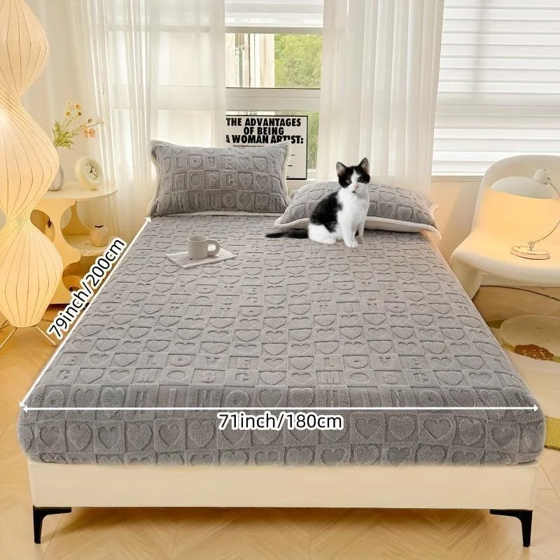 Dustproof Breathable Fitted Sheet, Soft Comfortable Bedding Mattress Protector Cover -  - #tag1#