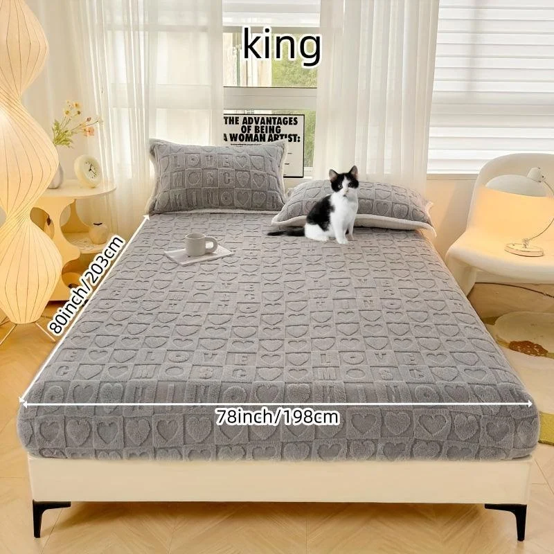 Dustproof Breathable Fitted Sheet, Soft Comfortable Bedding Mattress Protector Cover -  - #tag1#