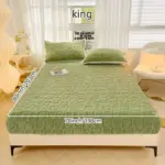 Dustproof Breathable Fitted Sheet Soft Comfortable Bedding Mattress Protector Cover tag1