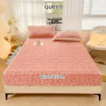 Dustproof Breathable Fitted Sheet Soft Comfortable Bedding Mattress Protector Cover tag1