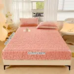Dustproof Breathable Fitted Sheet Soft Comfortable Bedding Mattress Protector Cover tag1