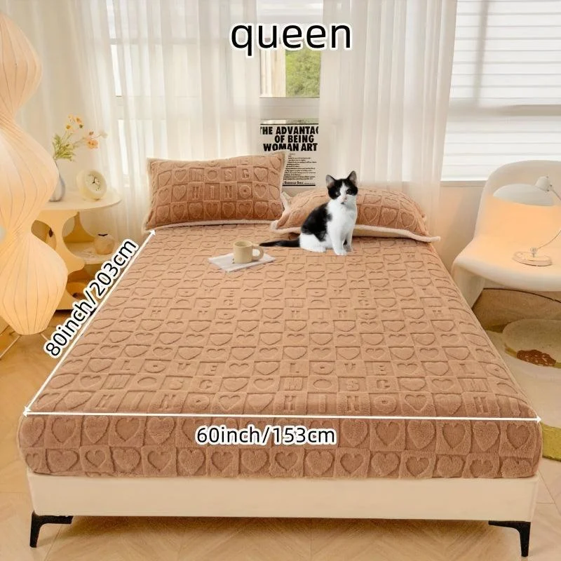 Dustproof Breathable Fitted Sheet, Soft Comfortable Bedding Mattress Protector Cover -  - #tag1#