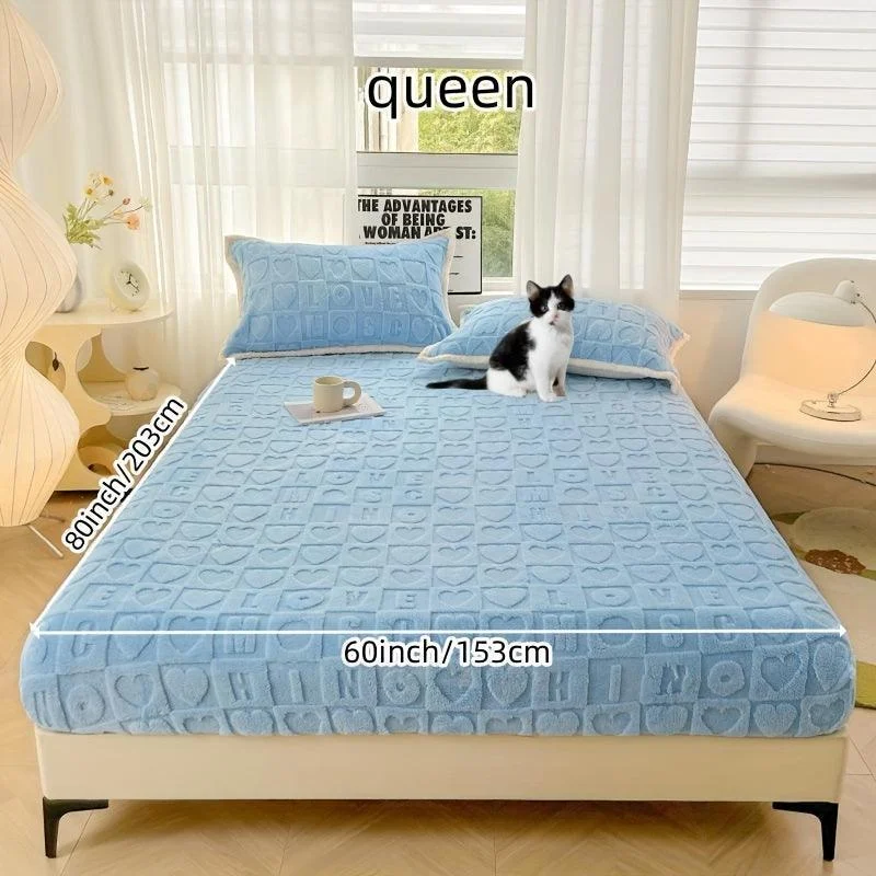 Dustproof Breathable Fitted Sheet, Soft Comfortable Bedding Mattress Protector Cover -  - #tag1#