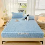 Dustproof Breathable Fitted Sheet Soft Comfortable Bedding Mattress Protector Cover tag1