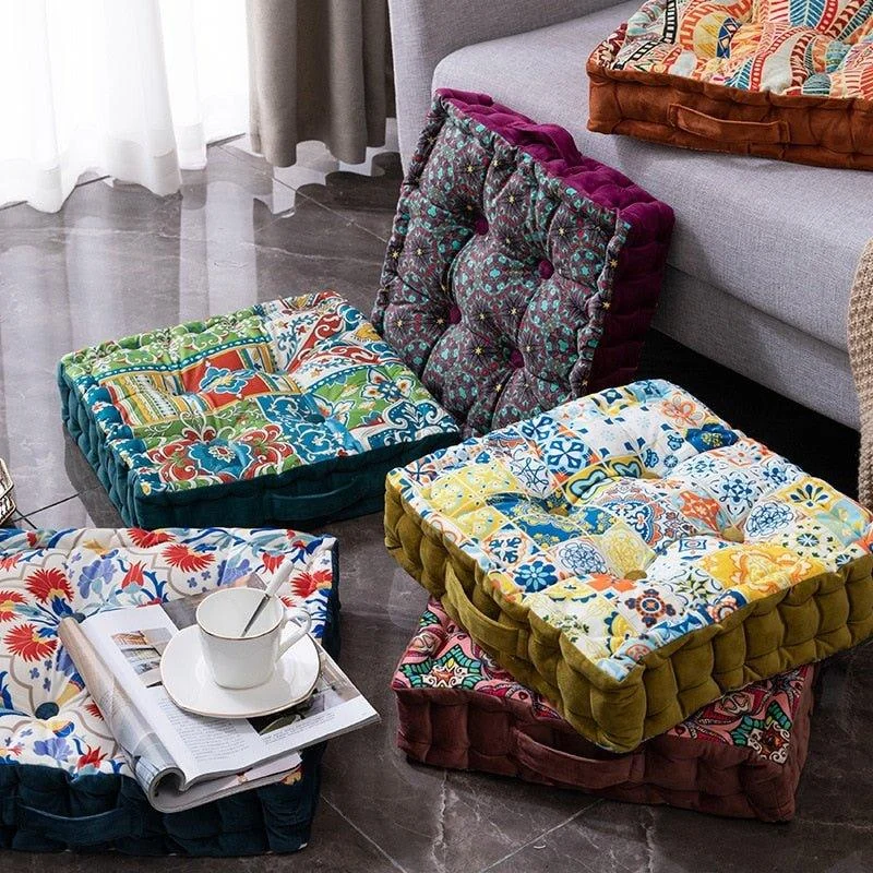 Dutch Velvet Square Seat Cushion -  - #tag1#