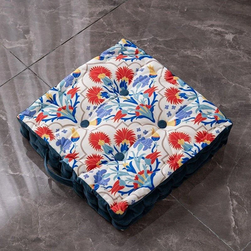 Dutch Velvet Square Seat Cushion -  - #tag1#