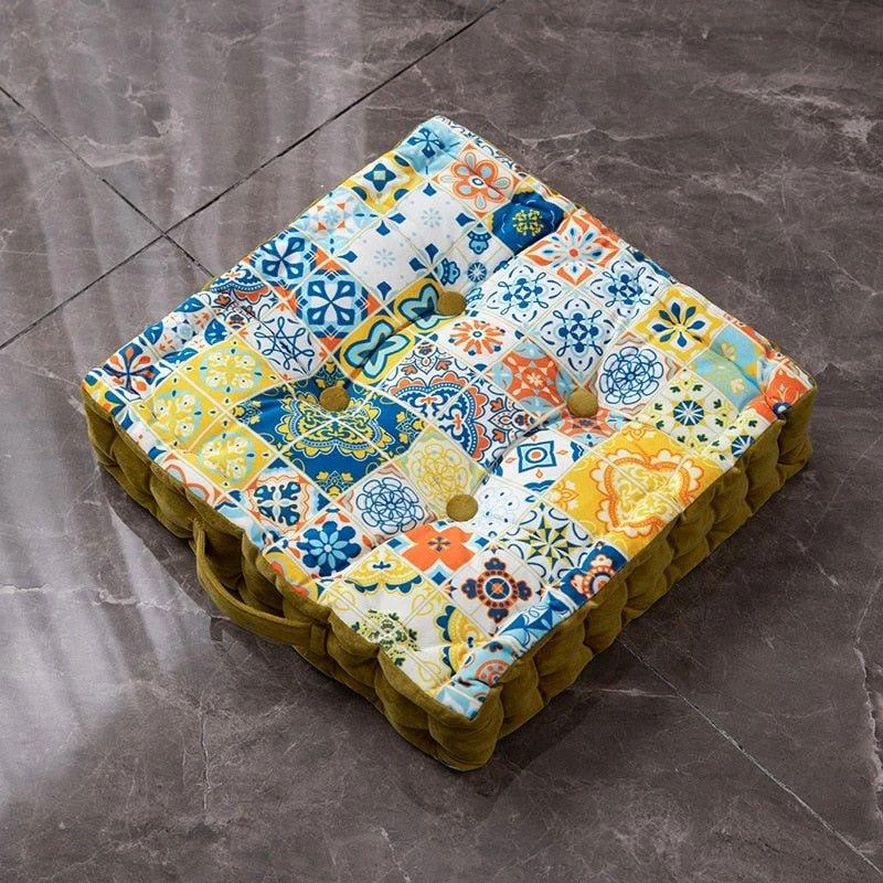 Dutch Velvet Square Seat Cushion -  - #tag1#