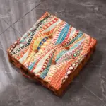 Dutch Velvet Square Seat Cushion tag1