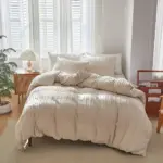 Duvet Embroidered Striped Duvet cover tag1