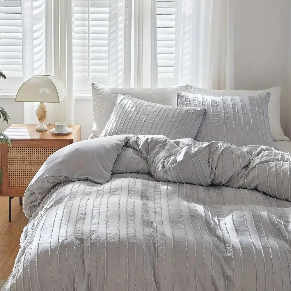 Duvet - Embroidered Striped - Duvet cover -  - #tag1#