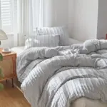 Duvet Embroidered Striped Duvet cover tag1