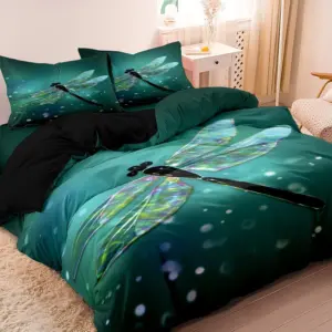 Duvet Cover Set - DragonflyDream - Luxury Bed Linen - Elegant Design