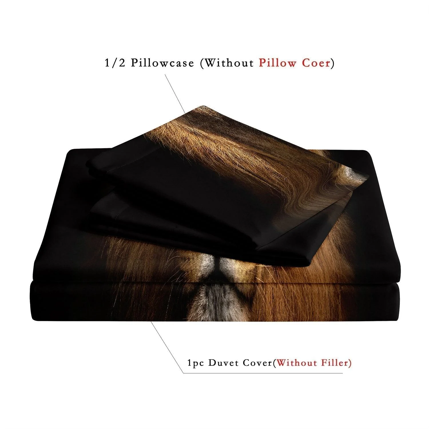 Duvet cover - SafariTrip - Lion print - Bedding Set -  - #tag1#