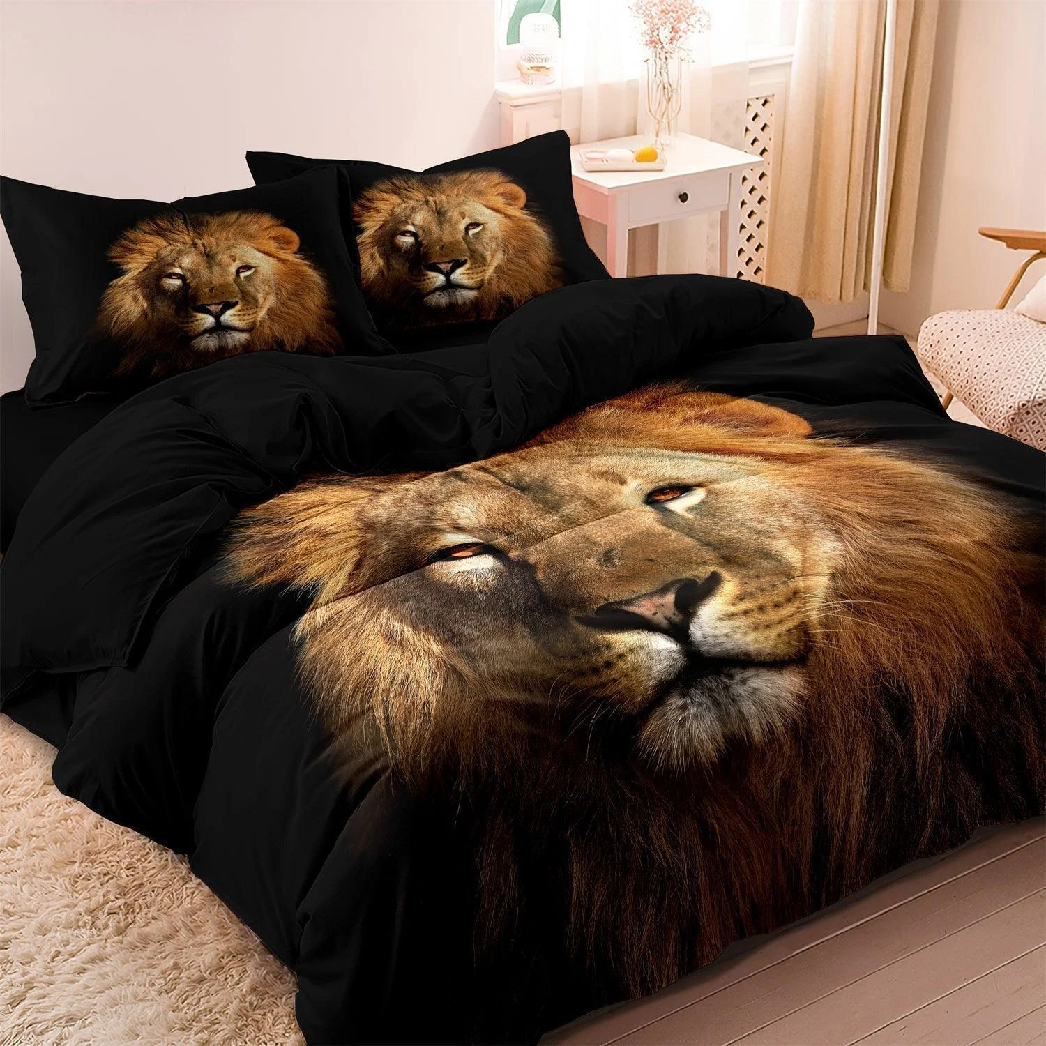 Duvet cover - SafariTrip - Lion print - Bedding Set -  - #tag1#